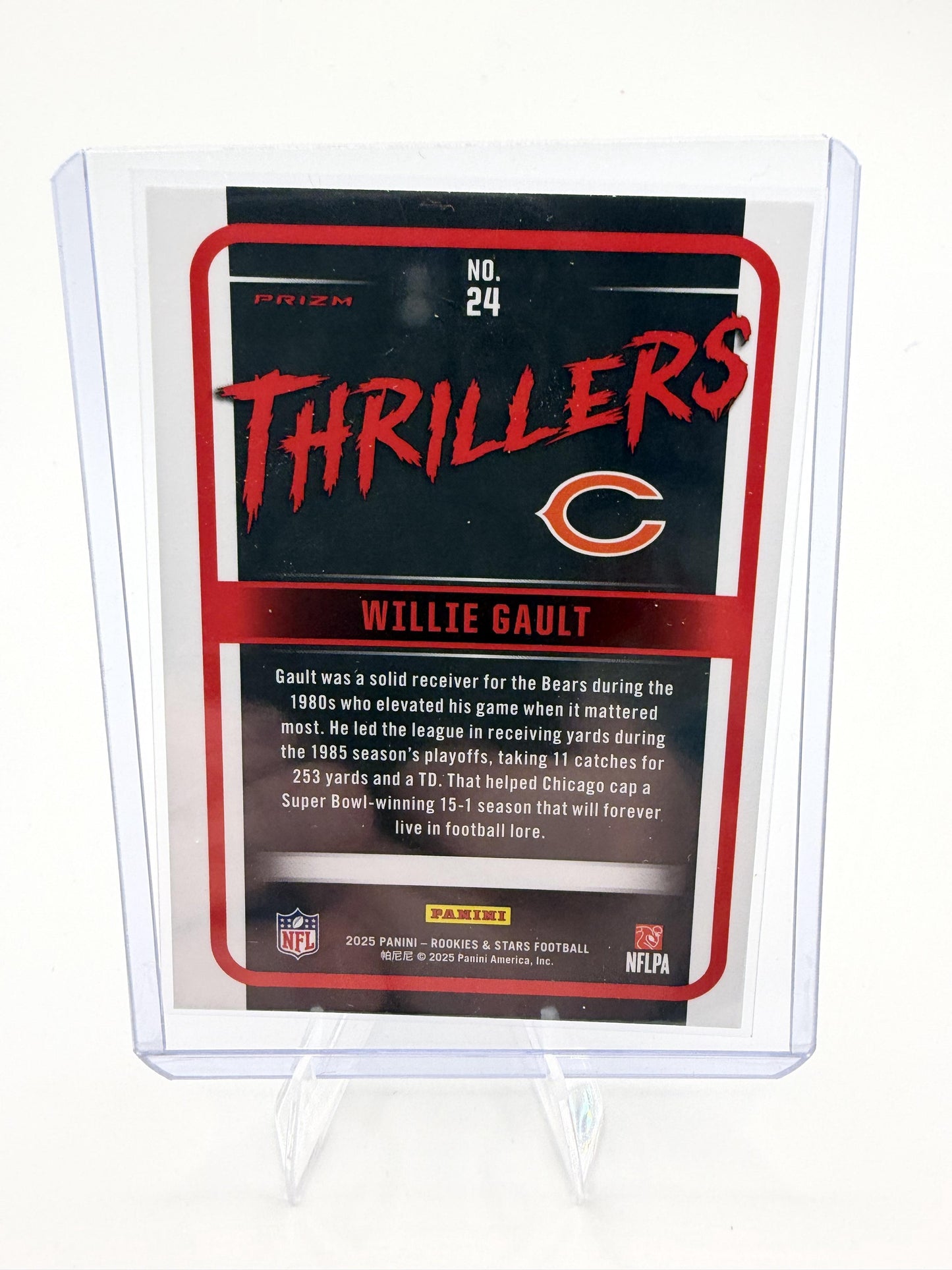 2025 Panini Rookies & Stars Willie Gault Card Thrillers Silver Chicago Bears #24
