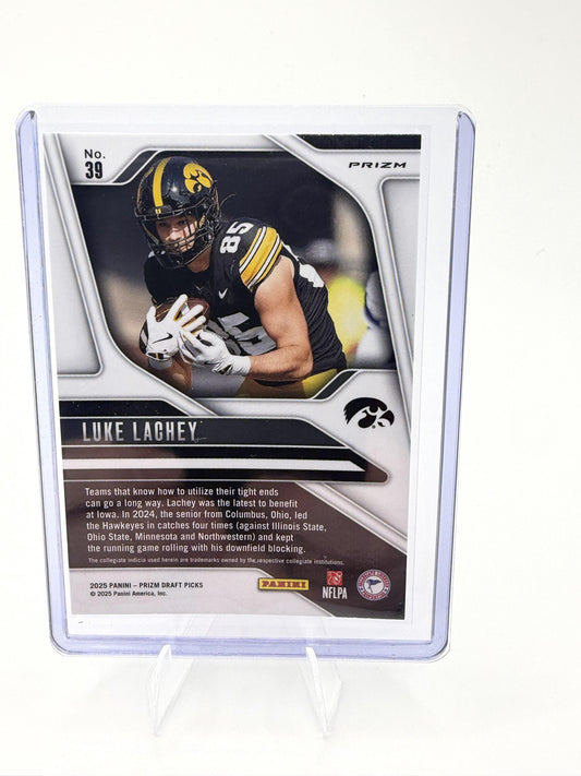 2025 Panini Prizm Draft Picks Luke Lachey Card Prizms Purple Wave Iowa