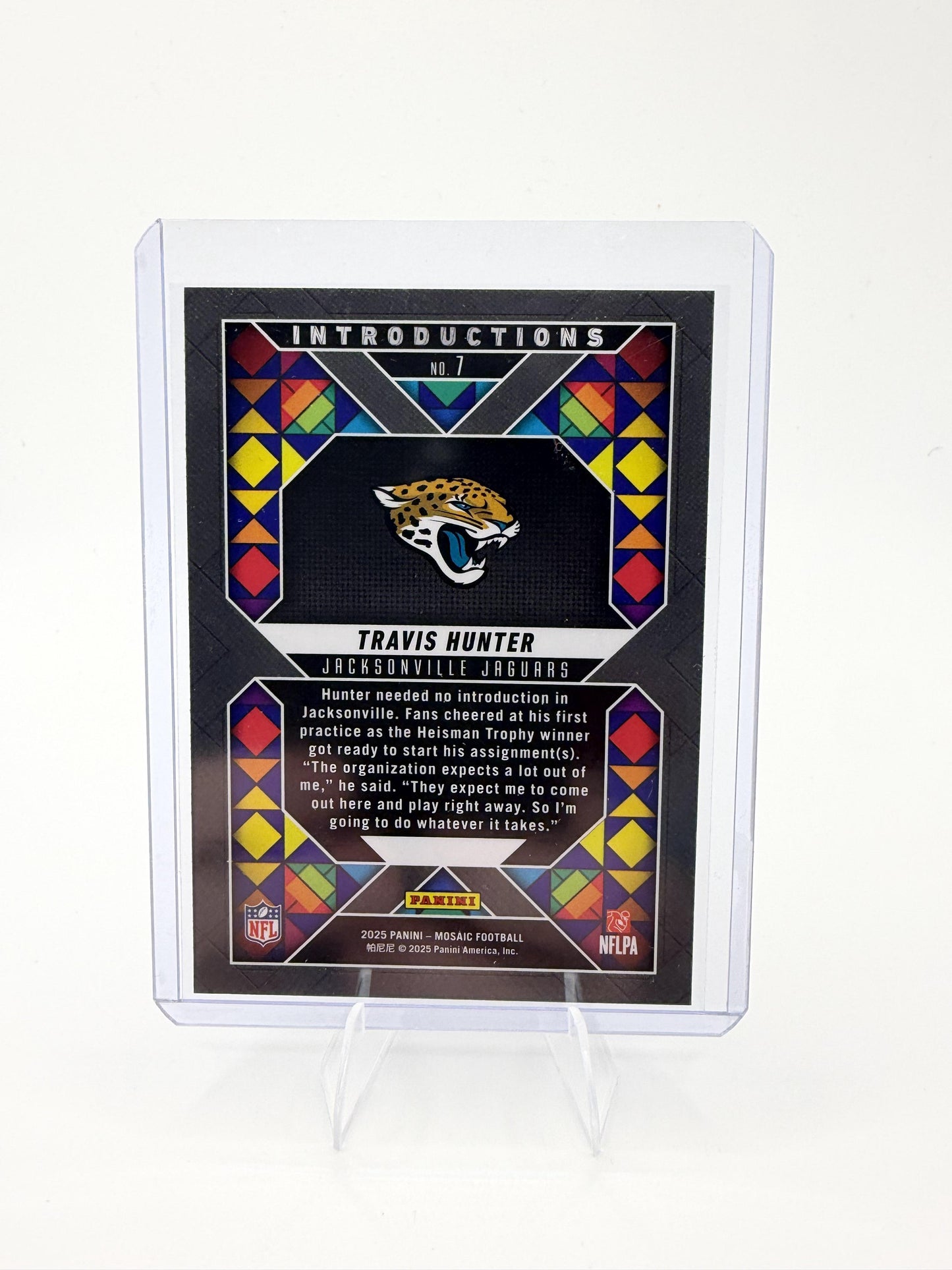 2025 Panini Mosaic Travis Hunter Card Introductions Mosaic Jaguars