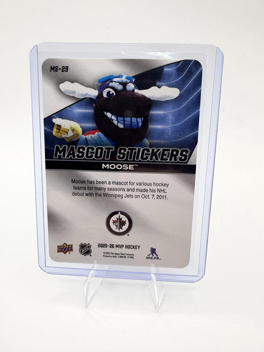 2025-26 Upper Deck MVP Mick E. Moose Card Mascot Stickers Winnipeg Jets #MS-29