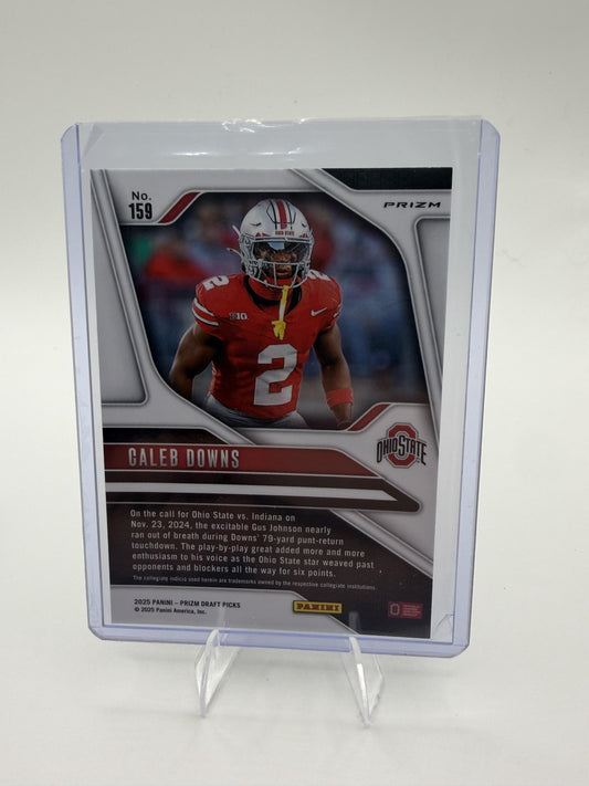 2025 Panini Prizm Draft Picks Caleb Downs Card Prizms Gold Ice Buckeyes