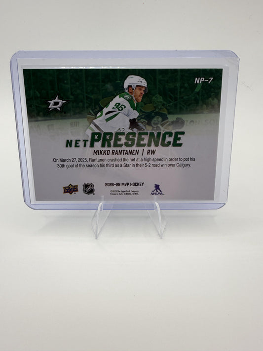 2025-26 Upper Deck MVP Mikko Rantanen Card Net Presence Dallas Stars #NP-7
