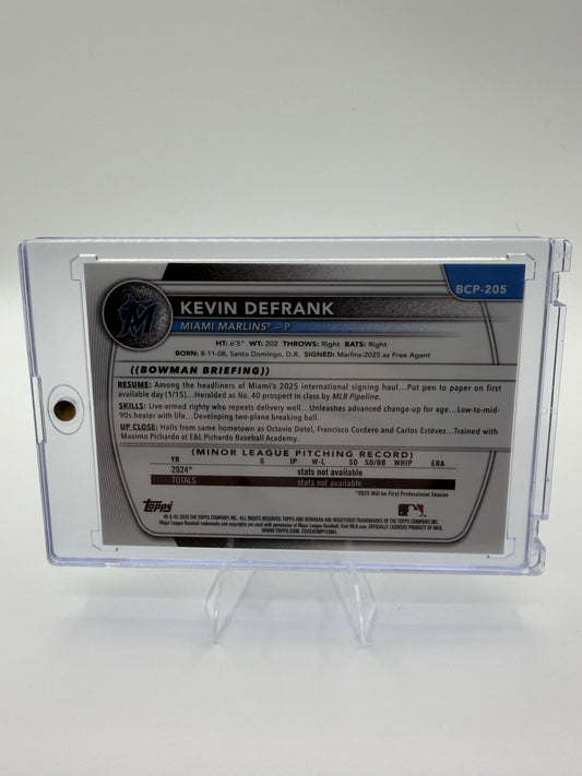 2025 Bowman Chrome Kevin Defrank 1st Green Refractor /125 BCP-205 Marlins
