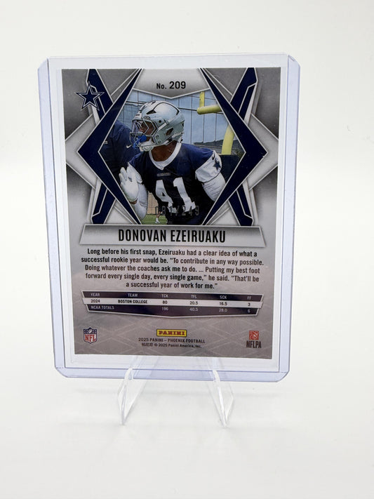 2025 Panini Phoenix Donovan Ezeiruaku Card RC Dallas Cowboys #209 #/249