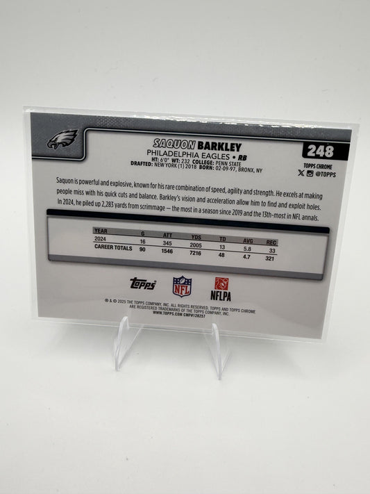 2025 Topps Chrome Saquon Barkley #248 Philadelphia Eagles Star RB