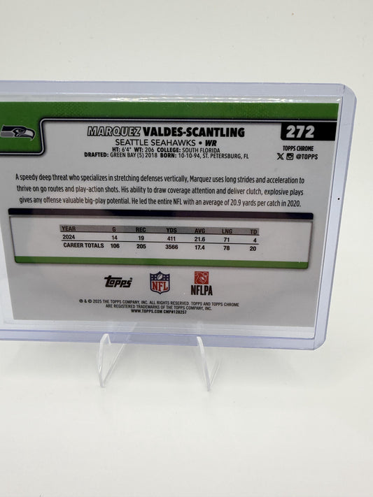 2025 Topps Chrome Marquez Valdes-Scantling Football Leather Refractor #272