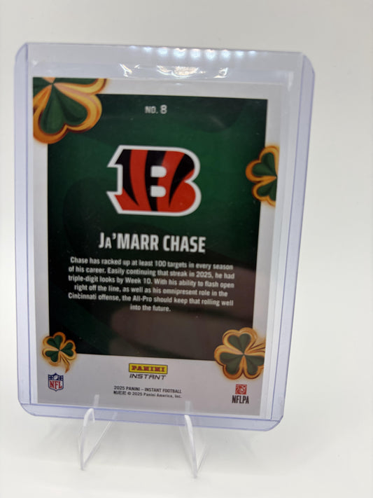 2025 Panini Instant Lucky Clover Ja'Marr Chase Card Cincinnati Bengals #8