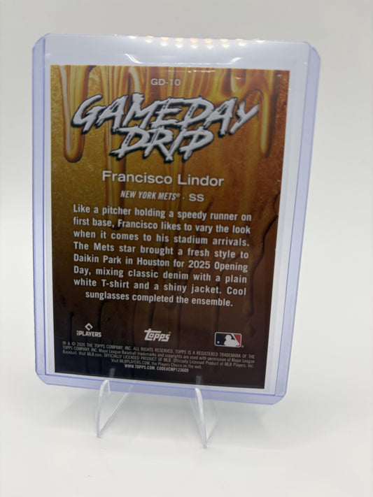 2026 Topps Francisco Lindor Card Gameday Drip New York Mets #GD-10