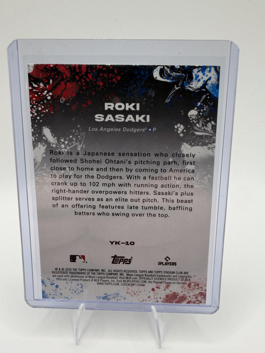 2025 Stadium Club Roki Sasaki RC #YK-10 Rainbow Foil Yours For The Taking