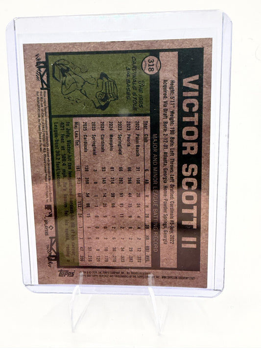 2026 Topps Heritage Victor Scott II Card Chrome St. Louis Cardinals #318