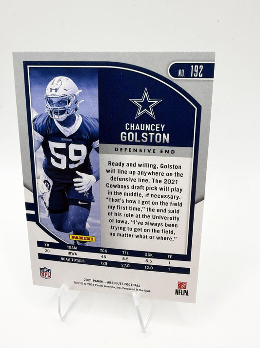 2021 Panini Absolute #192 Chauncey Golston Card