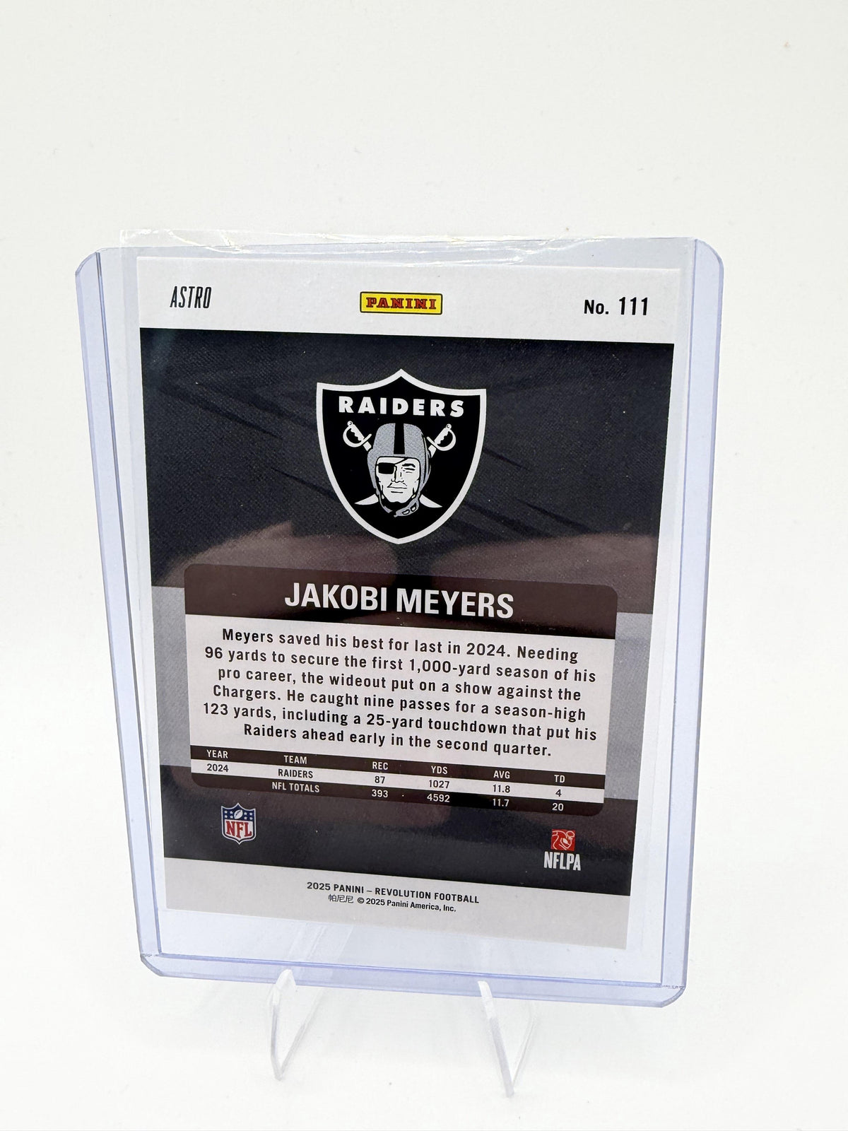 2025 Panini Revolution Jakobi Meyers Astro Parallel #111 Raiders