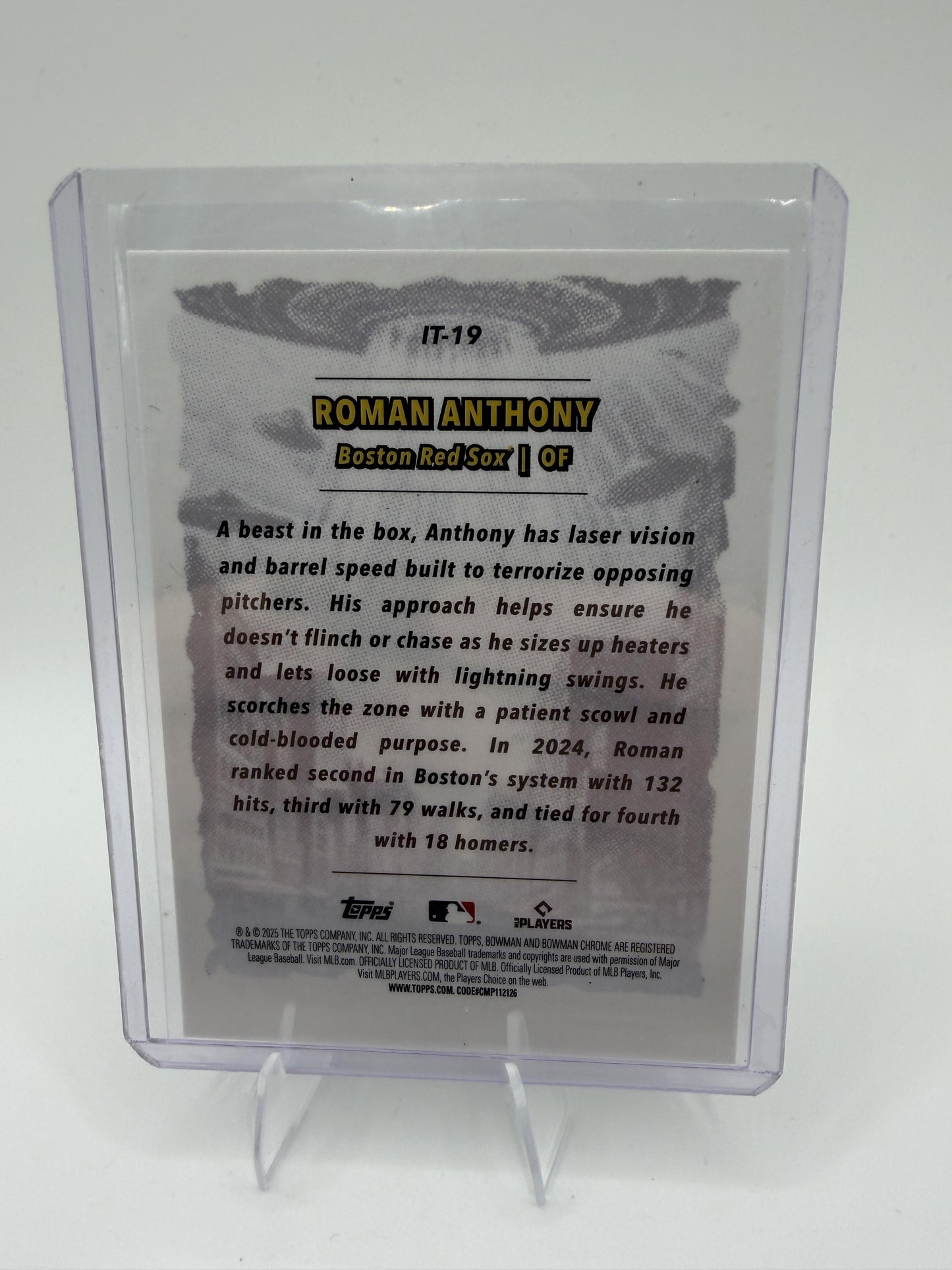 2025 Bowman Chrome #IT-19 Roman Anthony It Came To The League