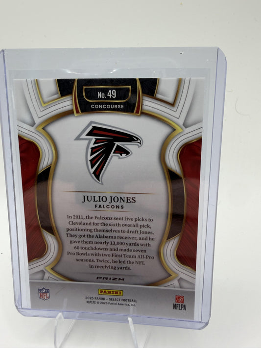 2025 Panini Select #49 Julio Jones Black and Green Prizm Shock