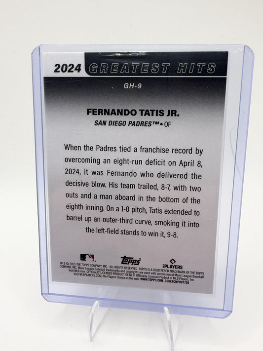 2025 Topps #GH-9 Fernando Tatis Jr. 2024 Greatest Hits