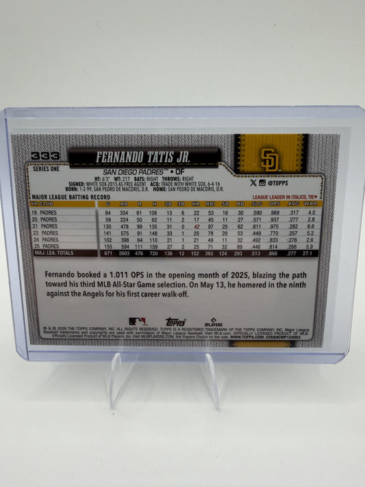 2026 Topps Series 1 Fernando Tatis Jr. Confetti Parallel #333