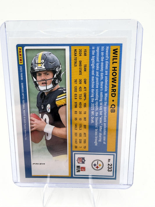 2025 Donruss Optic #233 Will Howard Blue