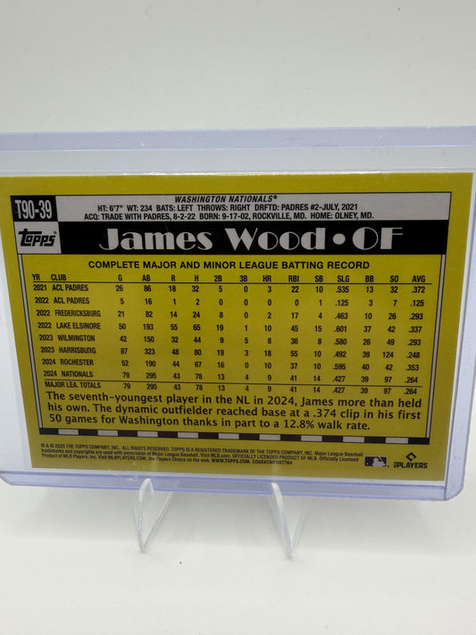 2025 Topps #T90-39 James Wood 1990 Topps Baseball 35th Anniversary