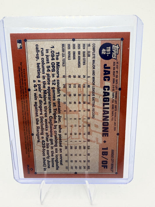 2026 Topps #T91-42 Jac Caglianone 1991 Topps Baseball 35th Anniversary Series 1