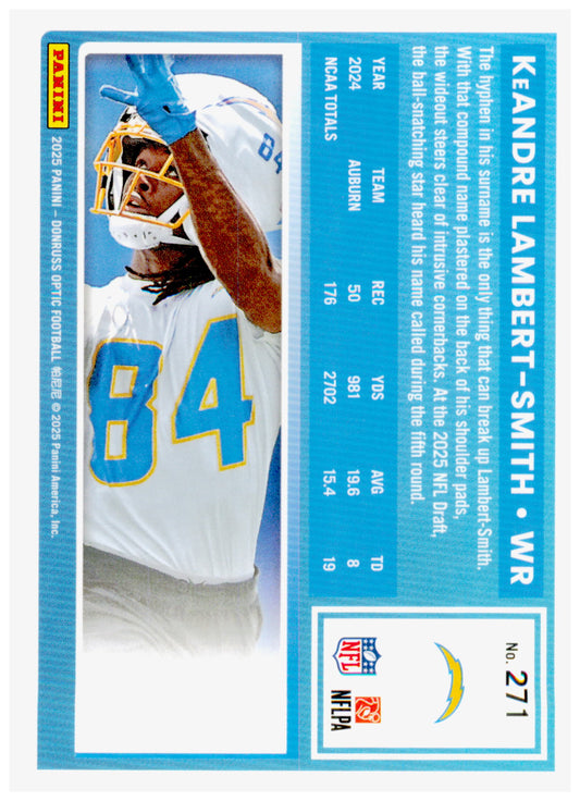 2025 Donruss KeAndre Lambert-Smith Card RC Los Angeles Chargers #367