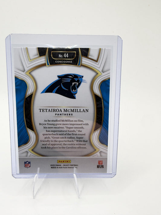 2025 Panini Select Tetairoa McMillan Card RC Carolina Panthers #44