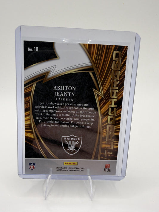 2025 Panini Select Ashton Jeanty Card Turbocharged Las Vegas Raiders #10