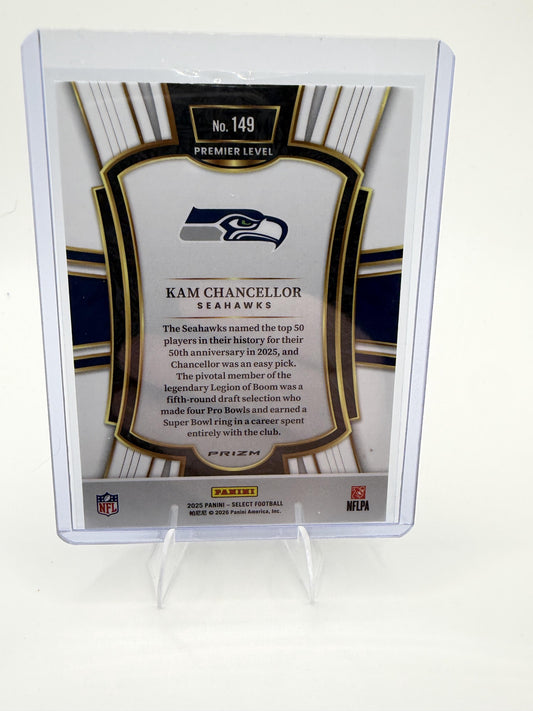 2025 Panini Select Kam Chancellor Card Silver Prizm Shock Seattle Seahawks #149
