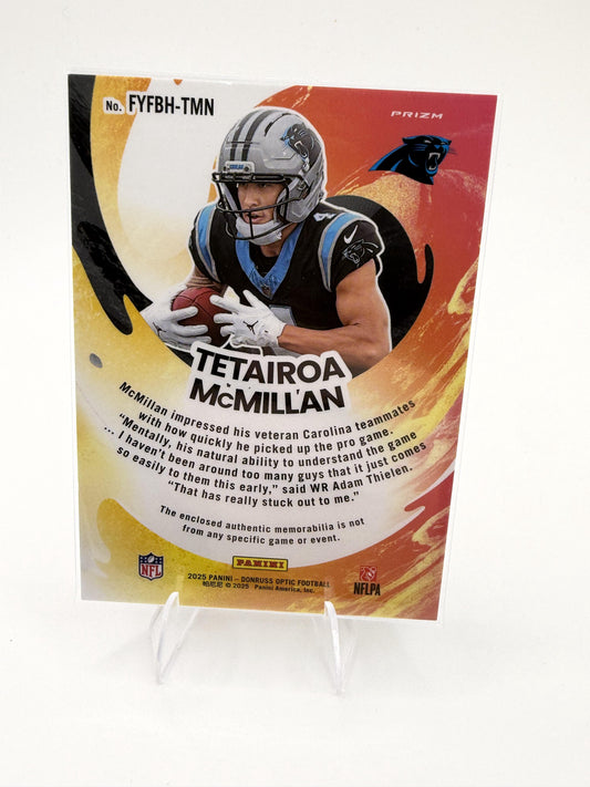 2025 Donruss Optic Tetairoa McMillan Card First Year Fresh Blue Hyper MEM