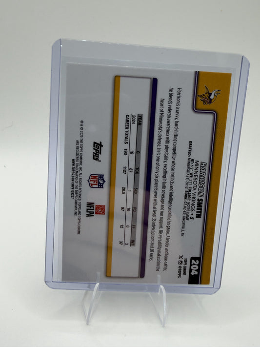 2025 Topps Chrome - Ray Wave Refractor Harrison Smith Card Minnesota