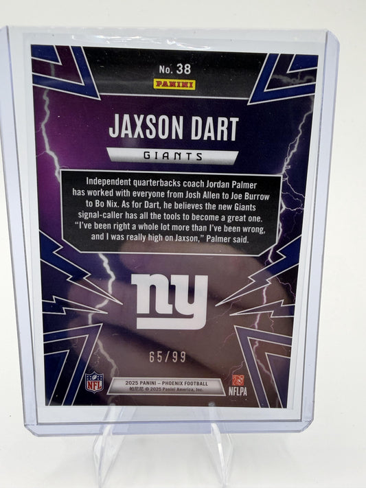 2025 Panini Phoenix #38 Jaxson Dart Thunderbirds Green Prizm #/99