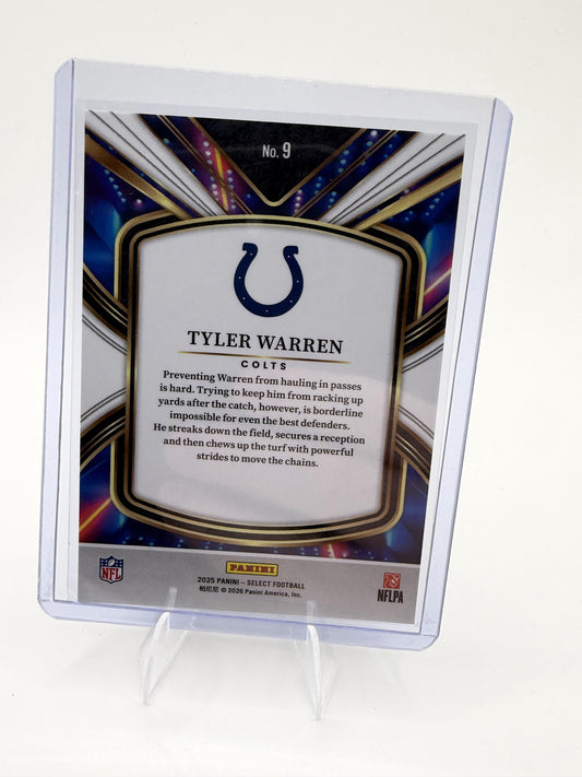 2025 Panini Select Tyler Warren Card Select Future Indianapolis Colts #9