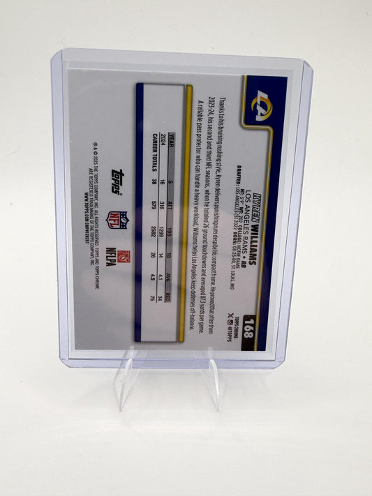 2025 Topps Chrome - Pulsar Refractor Kyren Williams Card Los Angeles Rams #168