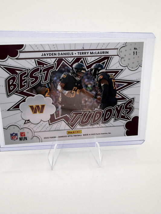 2025 Donruss Optic Jayden Daniels/Terry McLaurin Card Best Tuddys Washington