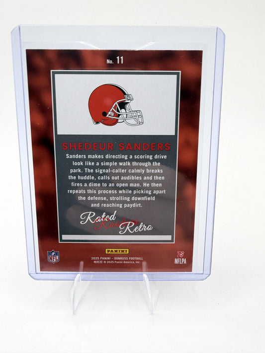 2025 Donruss Shedeur Sanders Card Rated Rookies Retro Cleveland Browns #11