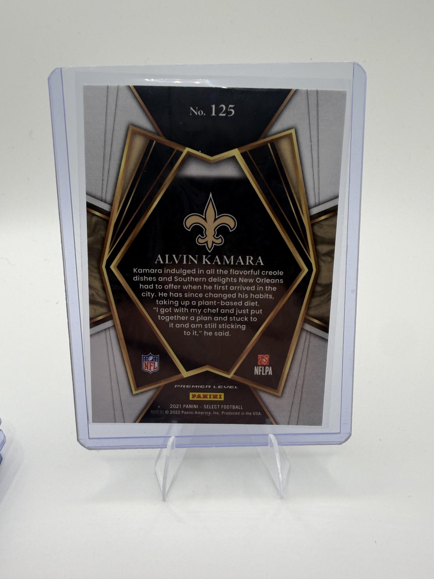 2021 Panini Select Alvin Kamara Card New Orleans Saints #125