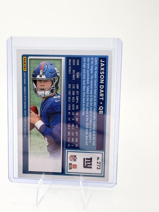 2025 Donruss Optic Jaxson Dart Card RC New York Giants #273