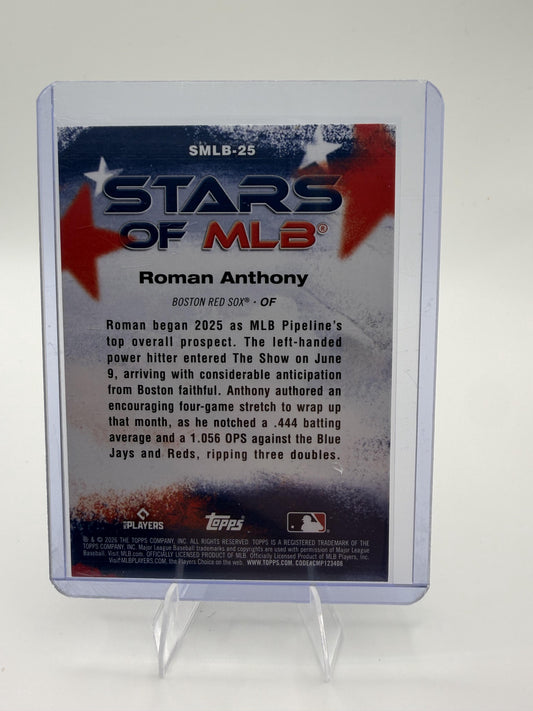2026 Topps Roman Anthony Card Stars of MLB Boston Red Sox #SMLB-25