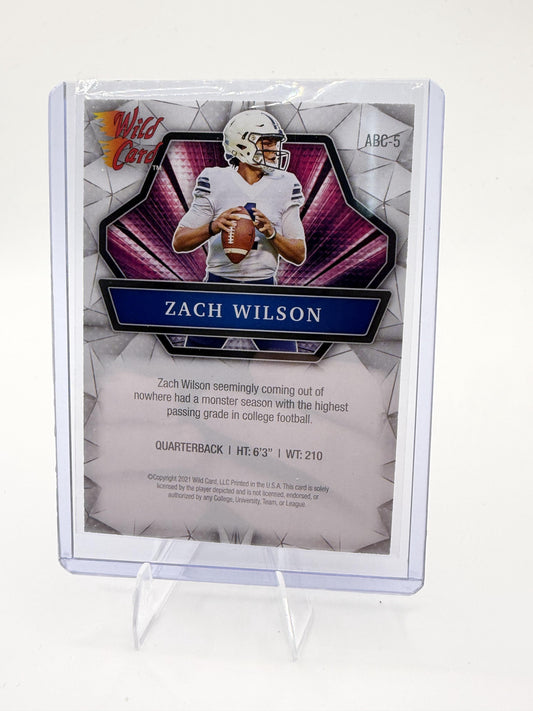 2021 Wild Card Alumination Zach Wilson RC Rookie #ABC-5 BYU Jets