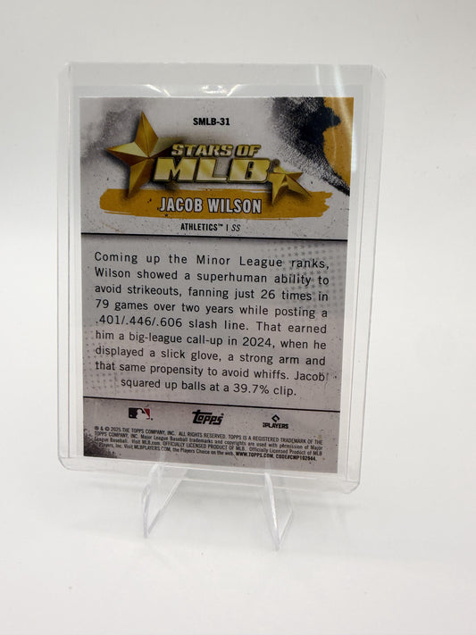 2025 Topps Jacob Wilson Card Stars of MLB Athletics #SMLB-31