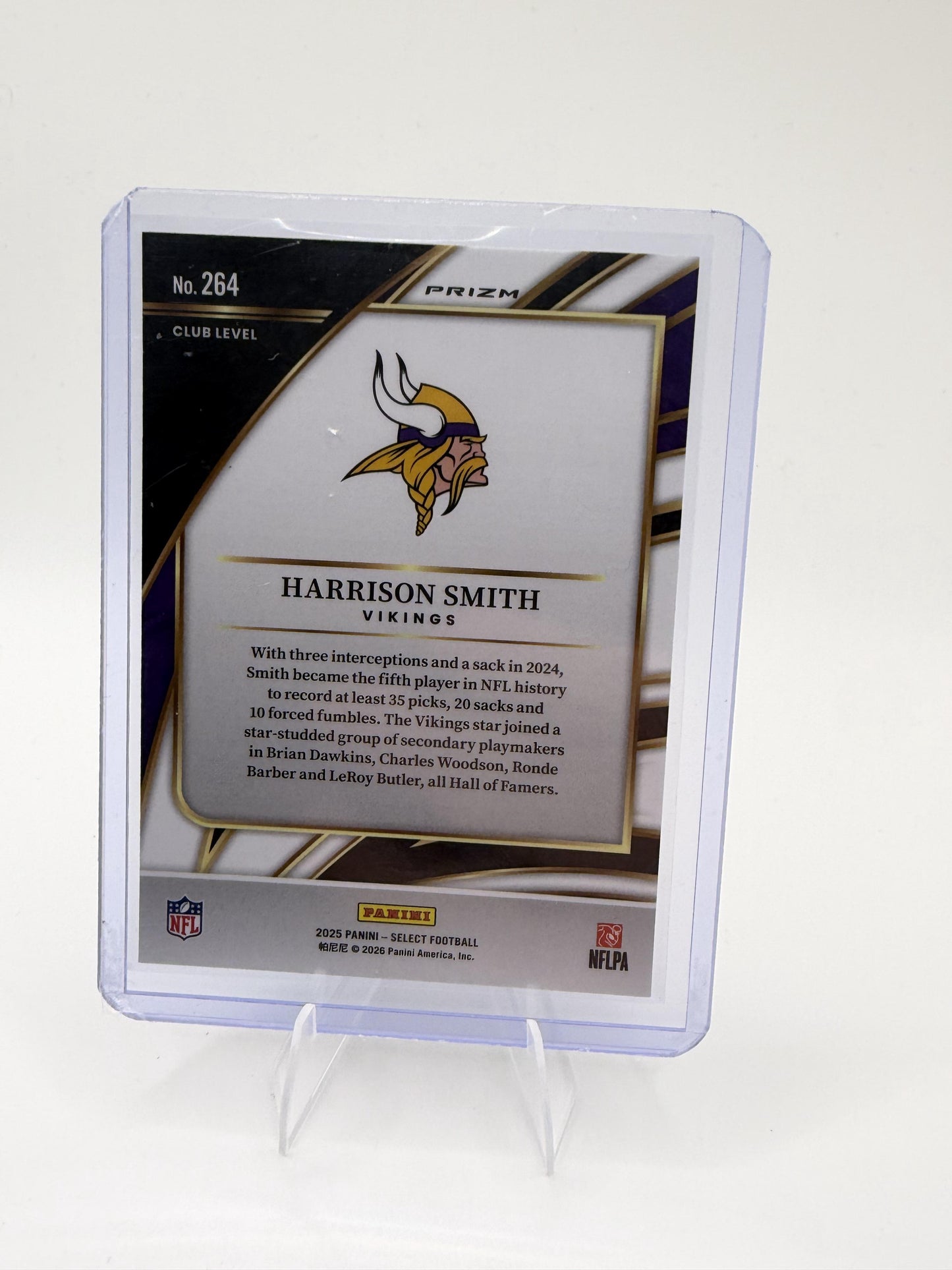2025 Panini Select - Green and Yellow Prizm Shock Harrison Smith Card Minnesota