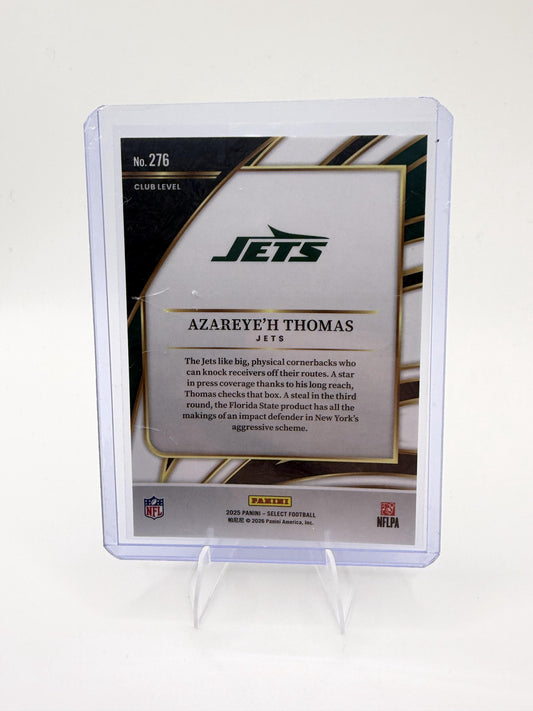 2025 Panini Select Azareye'h Thomas Card New York Jets #276