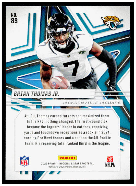 2025 Panini Rookies & Stars Brian Thomas Jr. Card Jacksonville Jaguars #83