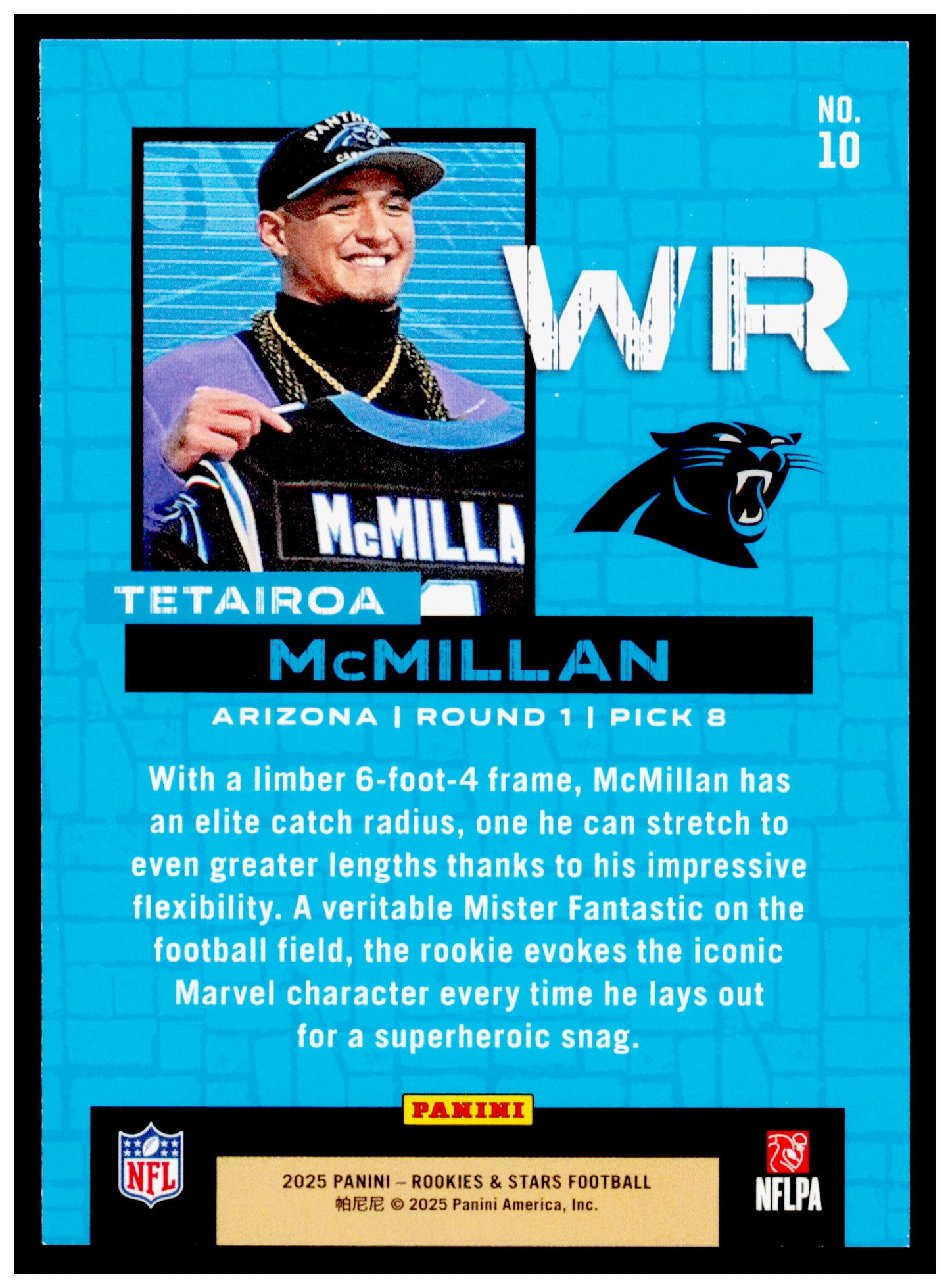 2025 Panini Rookies & Stars Tetairoa McMillan Card Draft Class Panthers #10