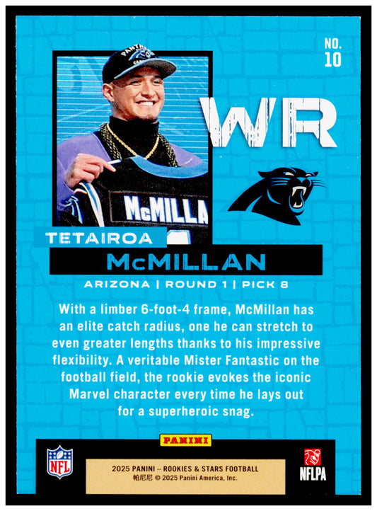 2025 Panini Rookies & Stars Tetairoa McMillan Card Draft Class Panthers #10