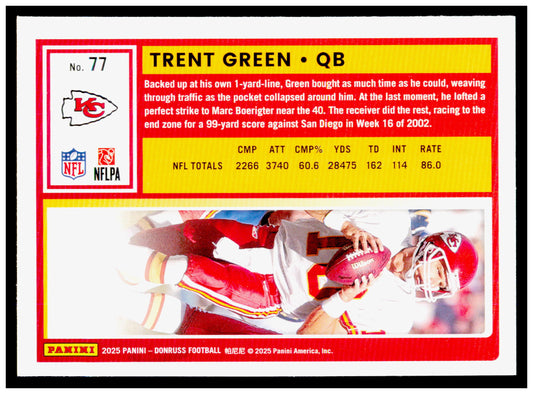 2025 Donruss Trent Green Card Kansas City Chiefs #77