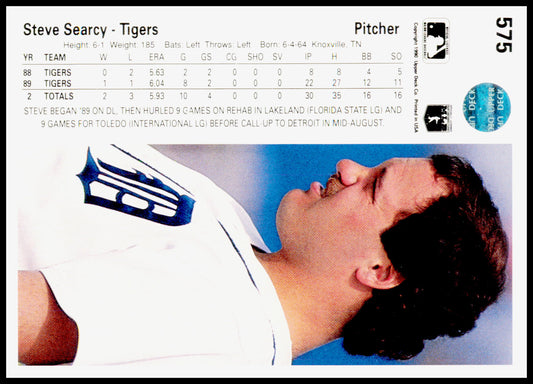 1990 Upper Deck Steve Searcy Card Detroit Tigers #575