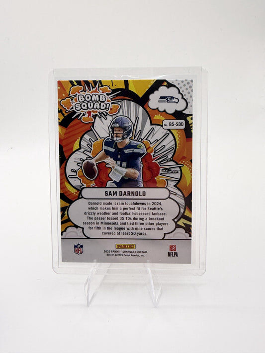 2025 Donruss Sam Darnold Card Bomb Squad Seattle Seahawks #BS-SDD