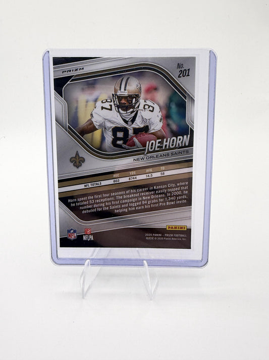 2025 Panini Prizm Joe Horn Card White Disco New Orleans Saints #201