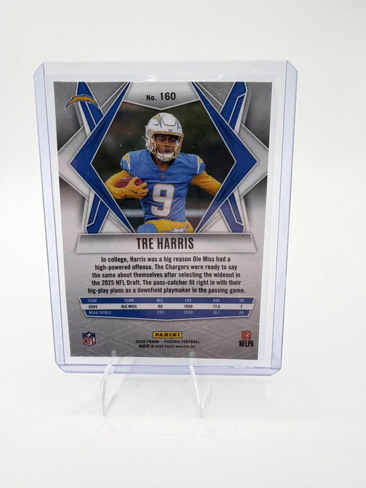 2025 Panini Phoenix Tre Harris Card Phoenix Prizm RC Los Angeles Chargers #160