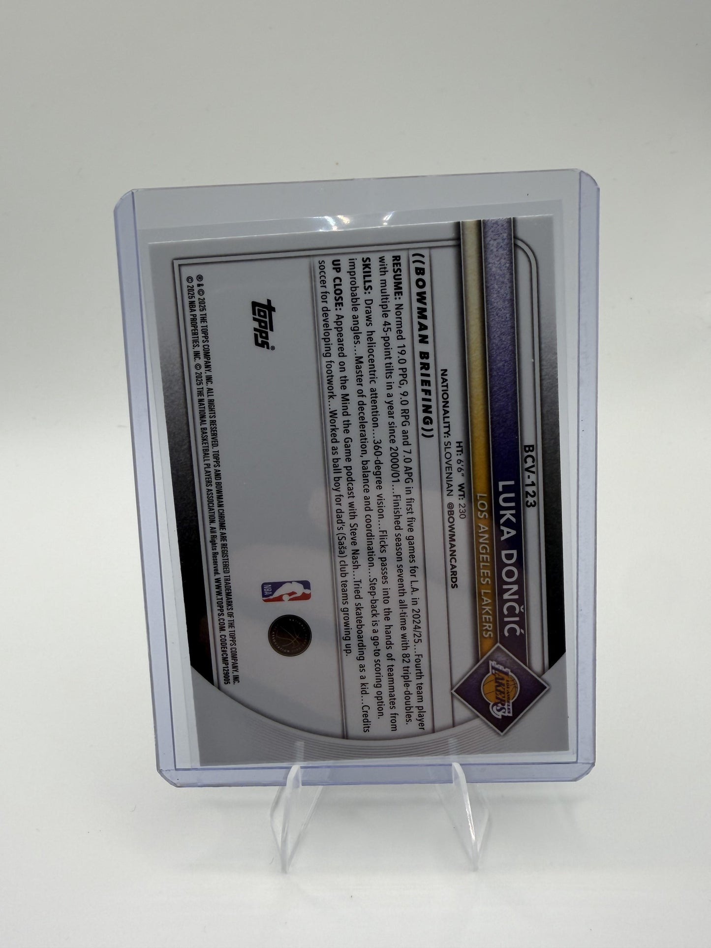 2025-26 Bowman Chrome Luka Doncic #BCV-123 Lakers Rare SP Original